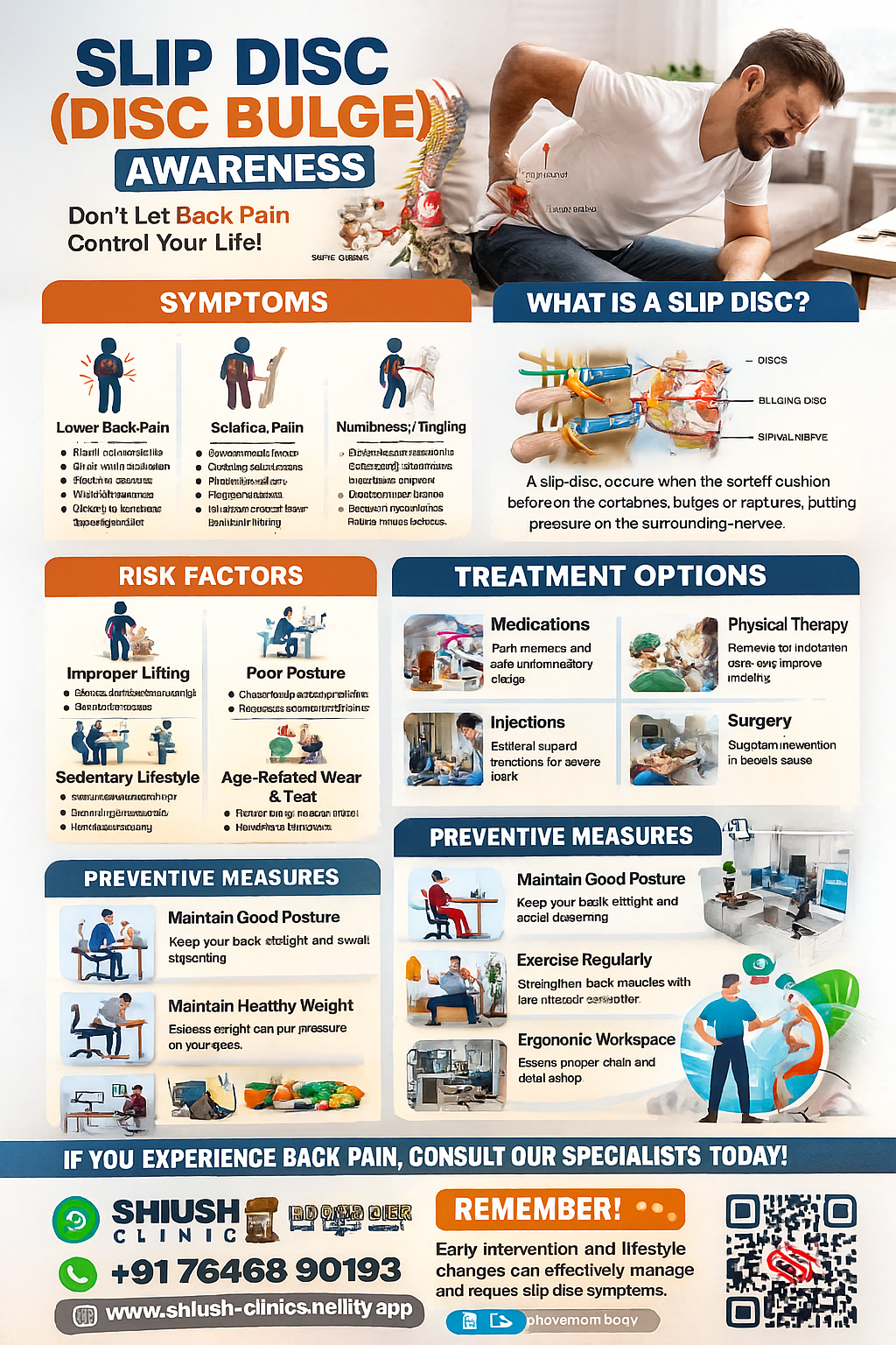 Slip Disc Awareness Poster